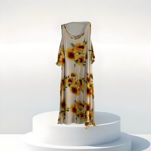 Cold shoulder Sunflower dress